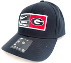 New Georgia Uga Bulldogs Nike Club Black Adjustable Baseball Cap Hat Adult M/L