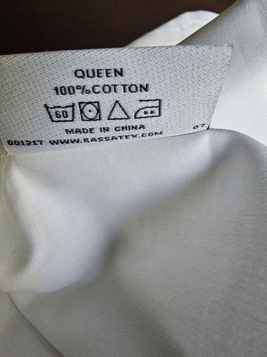Busta Kassatex 21"x30" bianca 2 pezzi Queen Sham 100% cotone nuova senza confezione - Foto 4 di 7