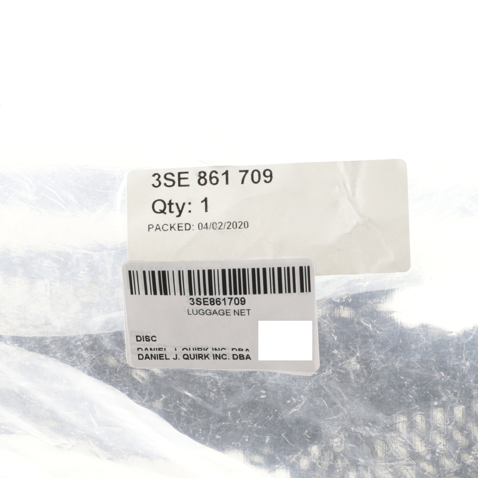 GENUINE BENTLEY ROLLS ROYCE Rear Stowage Black Nylon Luggage Net 3SE861709