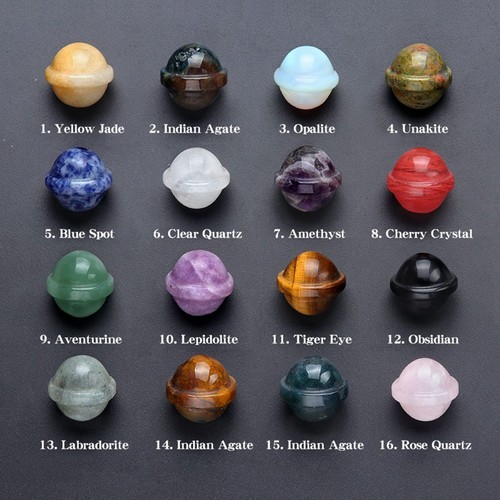 Planetas Solares Piedras Preciosas Decoraciones 20MM Roca Curación Chakra Bolas Decoración Caja de Regalo - Imagen 8 de 23