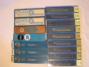 ART-DRAFTING-OLD-LOT-OF-STAEDTLER-MARS-LUMOGRAPH-EAGLE-TURQUOISE-DRAWING-LEADS