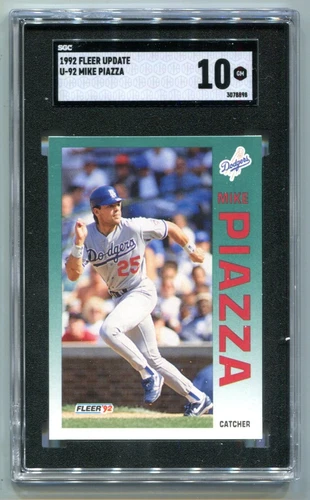 1992 Fleer Update Mike Piazza RC #U-92 SGC 10 GEM MINT HOF 💎