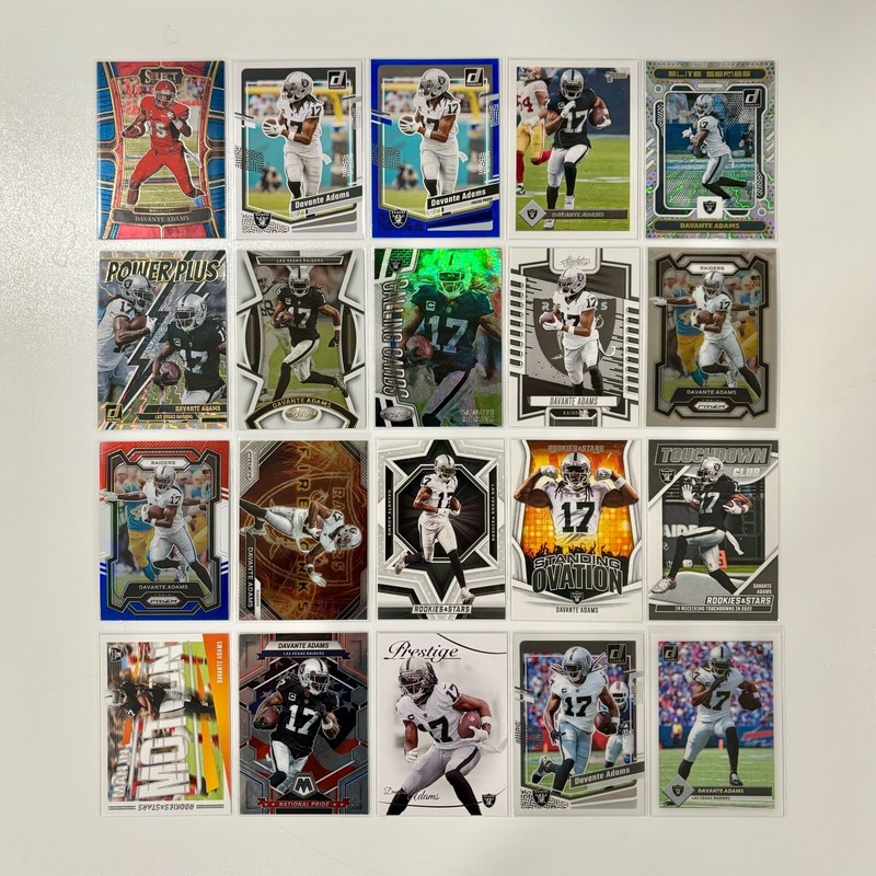 2023 Panini Davante Adams LOT OF 20! Prizm Mosaic Donruss Clearly Select Raiders
