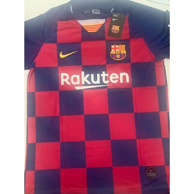 Nike Messi FC Barcelona 19/20 #10 Checkered Design | eBay