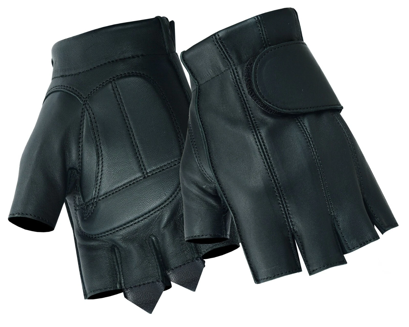 Fingerless 100% Genuine Leather Driving Gloves with Gel Palm and Wrist Strap
Opens in a new window o