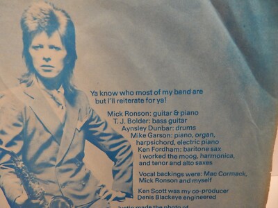 DAVID BOWIE Pinups Original 1973 RCA APL1-0291 orange label First