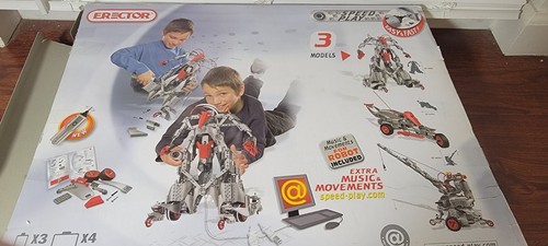 erector meccano speed play 3 models interactive robot 900+ pcs. - Picture 7 of 8