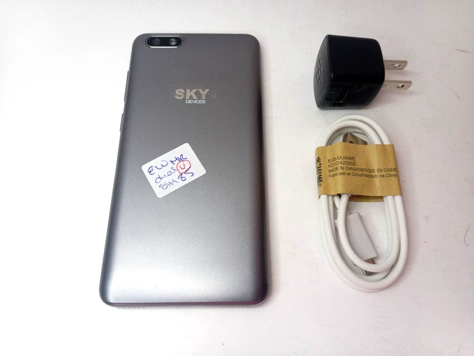 SKY PRO III DUAL SIM UNLOCKED CELL PHONE SMARTPHONE ANDROID LCD 5" WIFI GRAY - Image 2 of 4