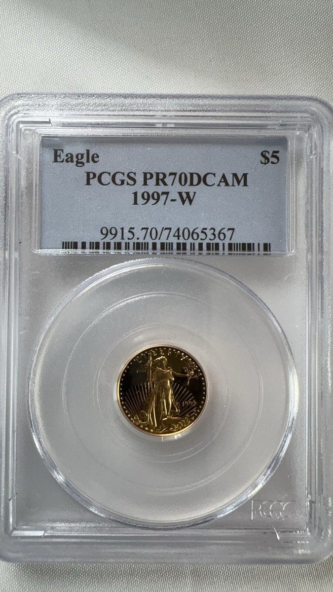 1997W $5 1/10oz Gold American Eagle PCGS PR70 DCAM | eBay