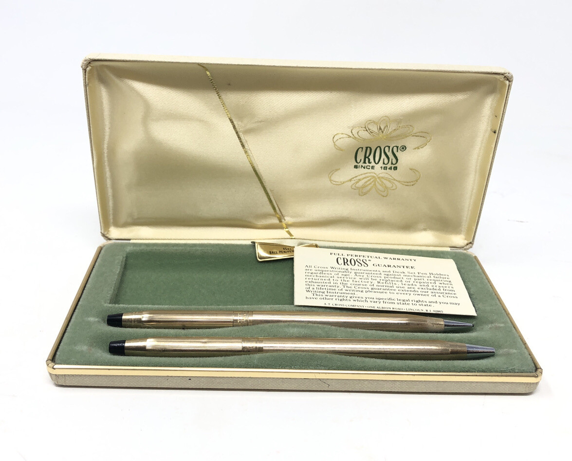 Vintage Cross 1/20 12K Gold Filled Pen & Mechanical Pencil Set 5 1