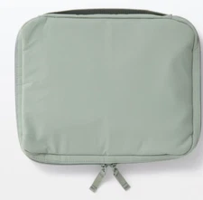 Muji A5 Wide Collection Case With Pockets Moss Green