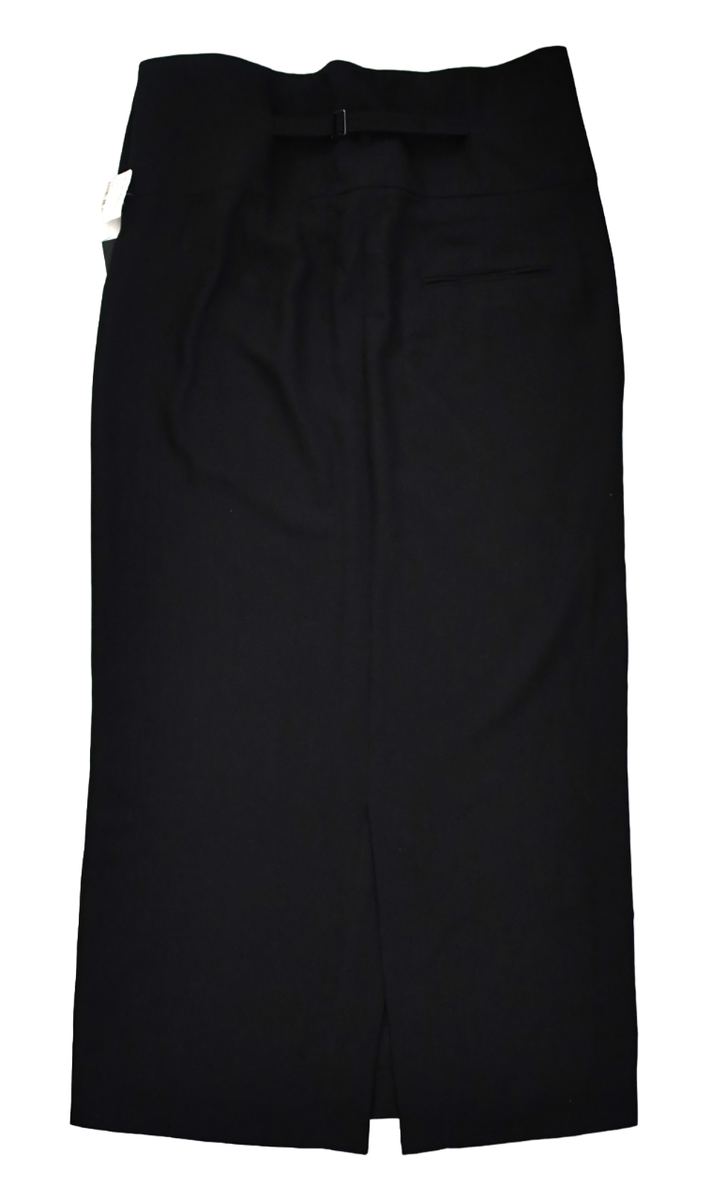 NEW ANN DEMEULEMEESTER LIGHTLAINE Black 100% WOOL Straight