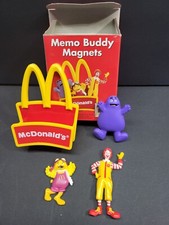 Vintage McDonald's Memo Buddy Magnets Set Ronald Evil Grimace Giftco 2001 NEW