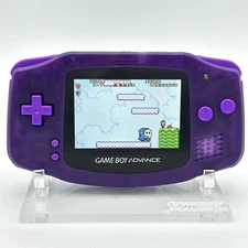 Nintendo Game Boy Advance GBA iPS V2 Backlight Backlit LCD Console Purple Black