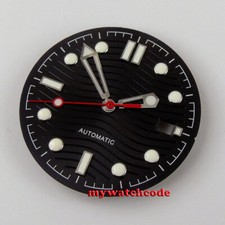 31mm black wave Watch Dial for eta 2824 2836 8215 NH35 Movement  dial  hands 
