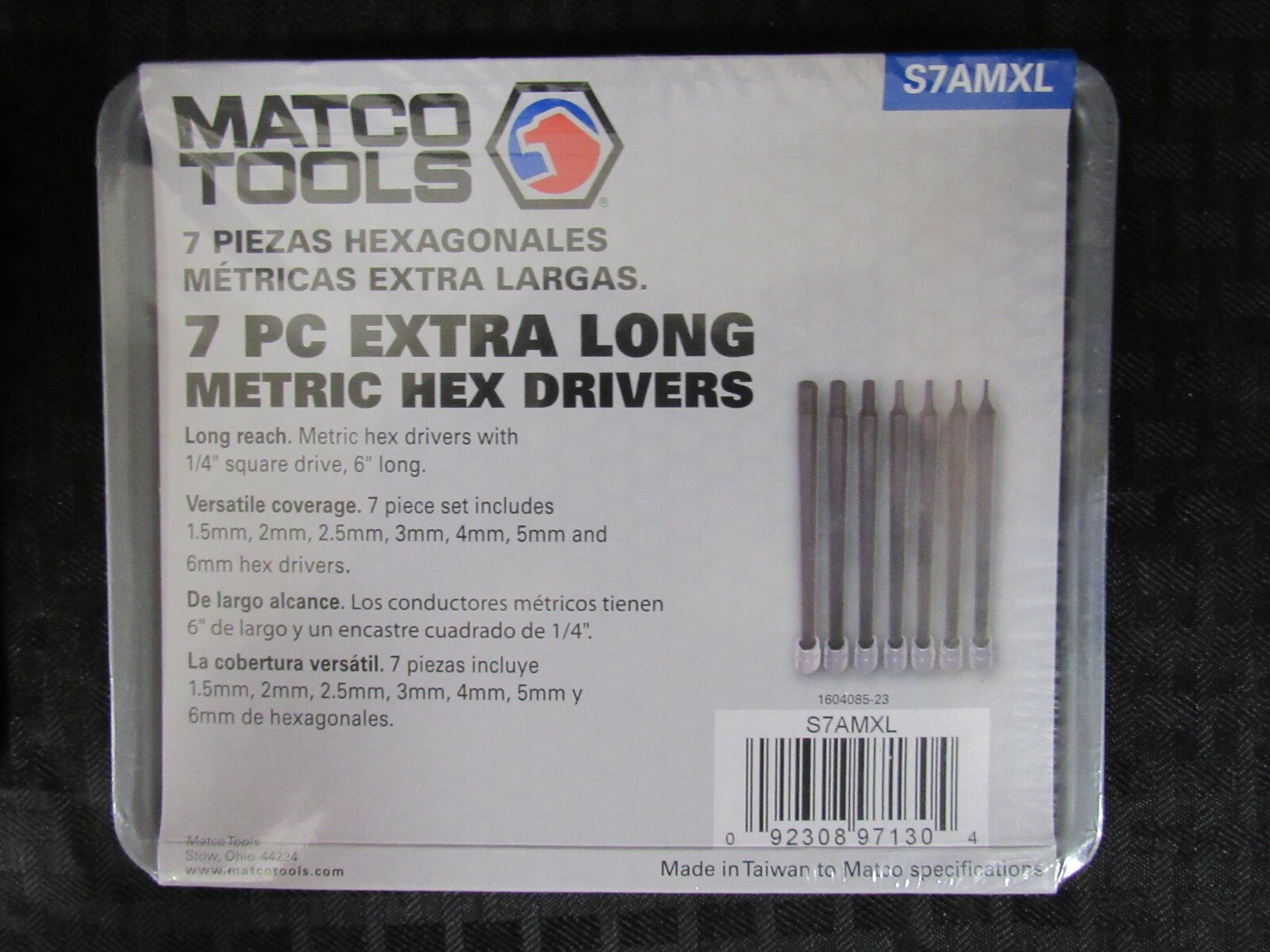 Matco Tools 14 Piece Extra Long Metric/SAE Hex Drivers Set | eBay