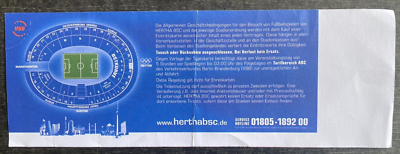 Billet Match UEFA Hertha Berlin Vs Benfica 23/10/2008 - Délégué UEFA Stratifié