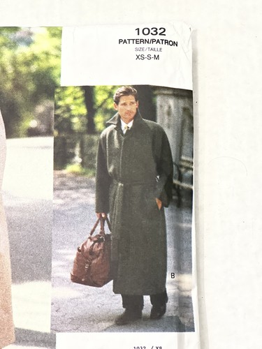 Vintage Vogue 1032 Men’s Uncut Pattern Overcoats Size XS S M - Picture 7 of 7