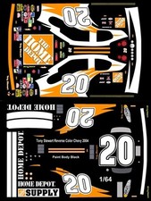  20 Tony Stewart Reverse Color Chevy 2004 1/64th HO Scale Slot Car Decals