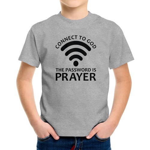 Connect To God Toddler Kids Youth T-shirt The Password Is Prayer Faith Christian - Picture 12 of 16
