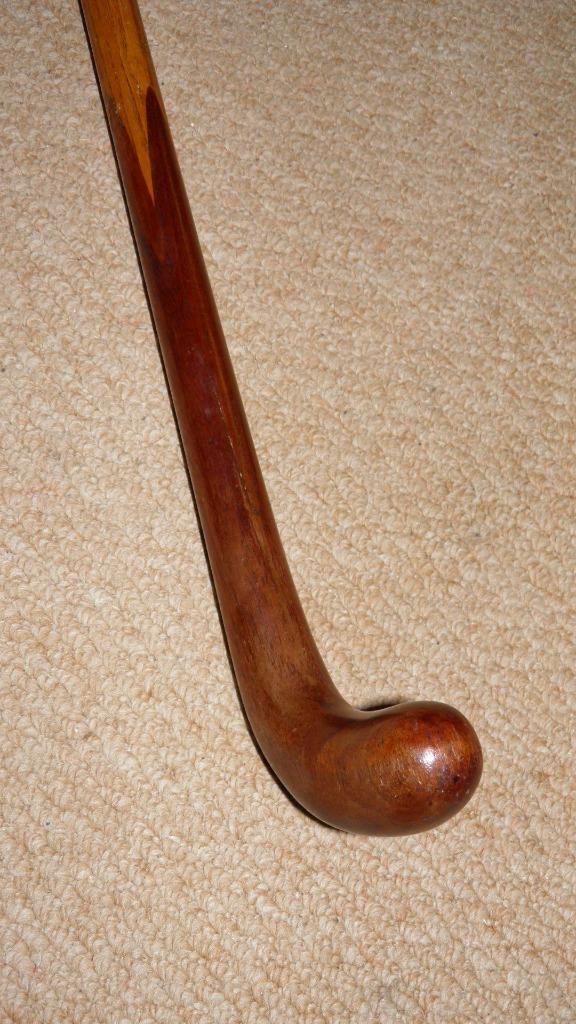 Antique Walking Cane / Sunday Golf Stick - Marquetry Putter Coppice Handle