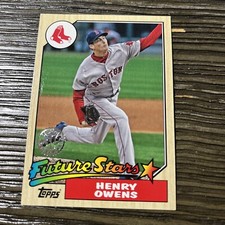 2017 Topps # 87-14 HENRY OWENS Future Stars Insert 1987 30th Anniversary Red Sox