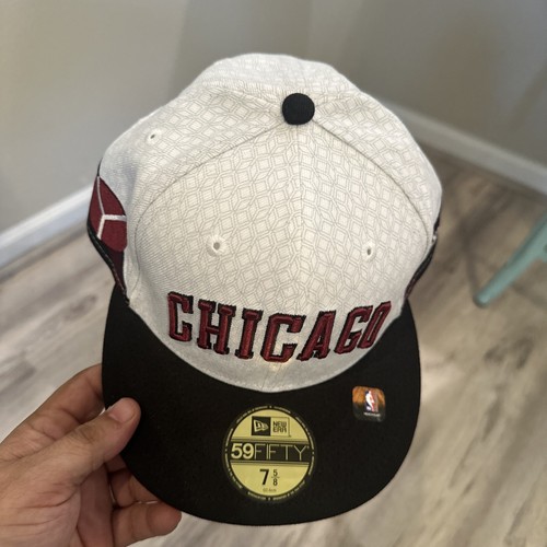 New Era 59Fifty Fitted Hat Chicago Bulls Größe 7-5/8 Jordan NBA Cap - Bild 2 von 6