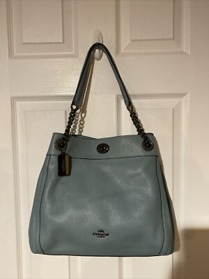 Coach Turnlock Edie in Pebble Leather Shoulder Bag 36855 | eBay