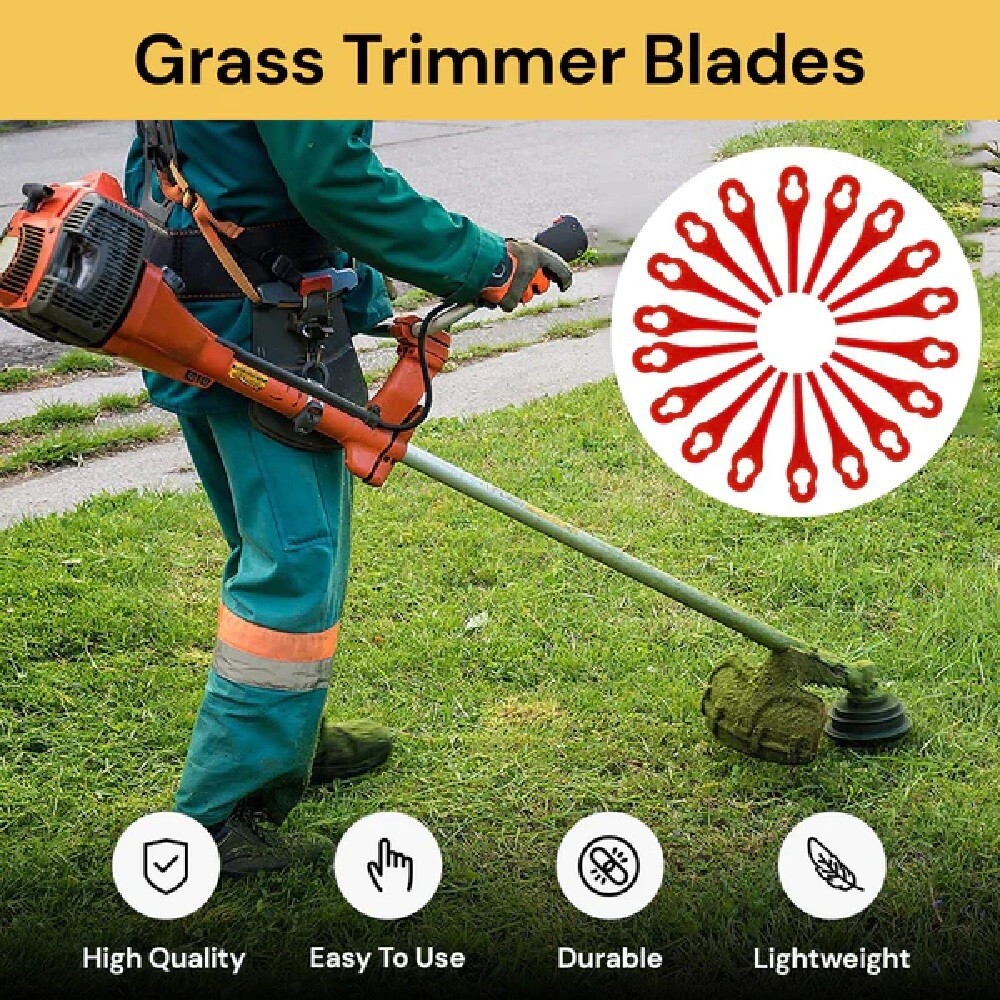 100 PC Grass Trimmer Blades Plastic Replacement For Cordless Whipper