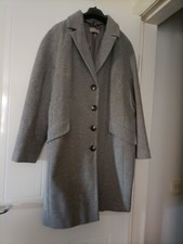 Ladies Grey Wool Coat Cashmere