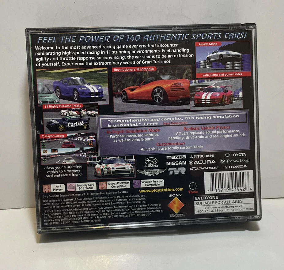 Gran Turismo PS1 Missing Book PlayStation One 1 Grade B