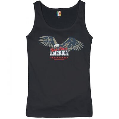 God Bless America Women's Tank Top 4th of July Bald Eagle Patriotic