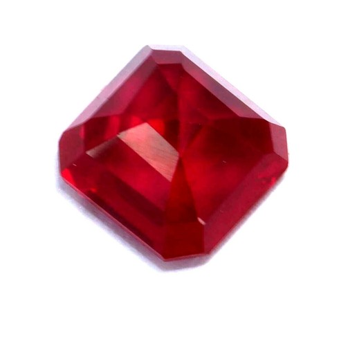 6.55 Ct Natural Certified Blood Red Burma Ruby Square Cut Loose Gemstone - Bild 5 von 5