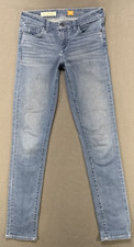 Anthropologie Pilcro  Letterpress Jeans 27 Stet Fit Boho Distressed Faded Denim