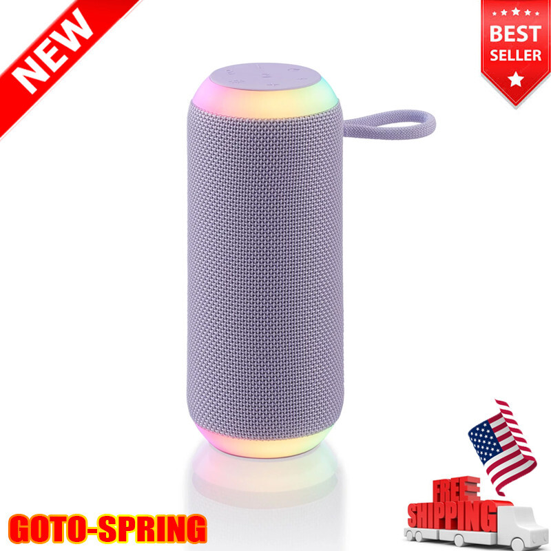 Wireless Bluetooth Speaker with LED Lights Rechargeable Waterproof Portable for Party-image