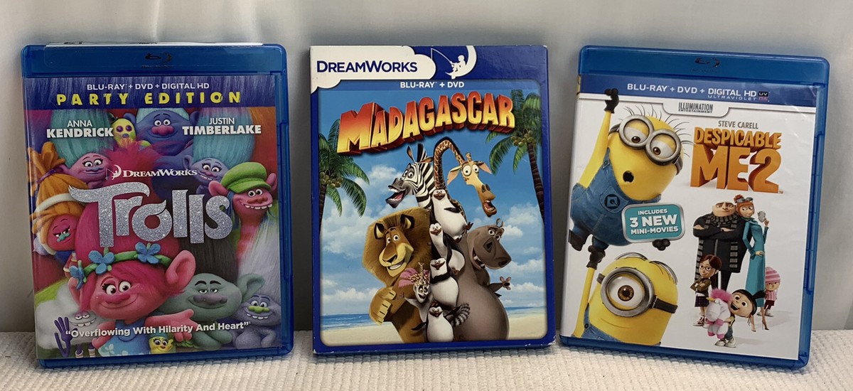 Trolls Despicable Me 2 Madgascar Blu Ray Dvd Sets | eBay