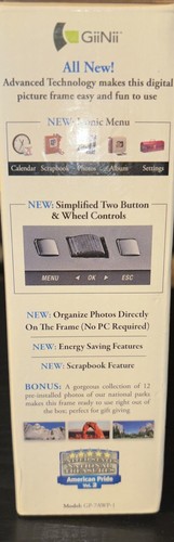 7 Inch Digital Photo Frame by GiiNii Wood Frame GP-7AWP-1 New in Box - Picture 7 of 7