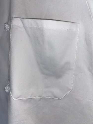 Men Women Unisex Chef's Coat Jacket Kitchen Work Cook Uniform Long Sleeve New 3X - Picture 5 of 15