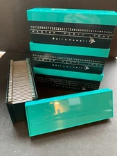 4 Bell & Howell Micro-Mount 35mm Master 40 Slide Trays Each Holds 40 Turquoise