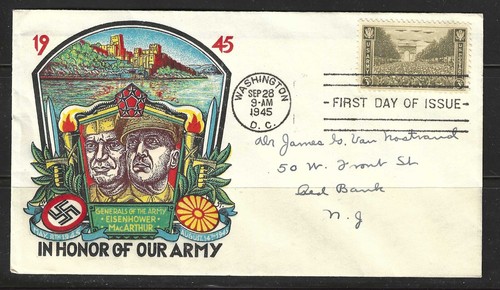 U.S. FIRST DAY COVER #934 — US ARMY -- STAEHLE -- 1945 - Picture 1 of 2