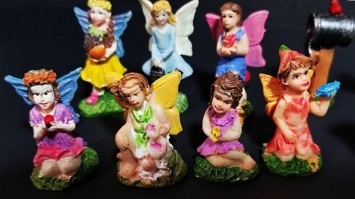 Vintage 21 Pcs Woodland Creatures Mini Fairies & Nome's Fairy Garden Figurines - Picture 4 of 6