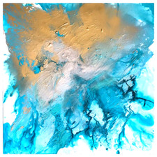 ULTRA CONTEMPORARY ABSTRACT ACRYLIC TEXTURED PAINTING On Large 90 x 90cm Canvas