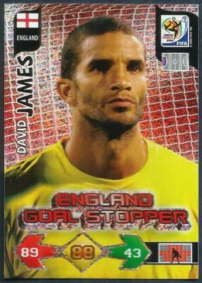 PANINI WORLD CUP SOUTH AFRICA 2010 - ENGLAND - GOAL STOPPER - DAVID JAMES - SILVER FOIL