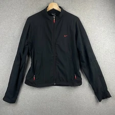 Vintage Nike Jacket Womens Medium Black Full Zip Sphere Dry Track  Running