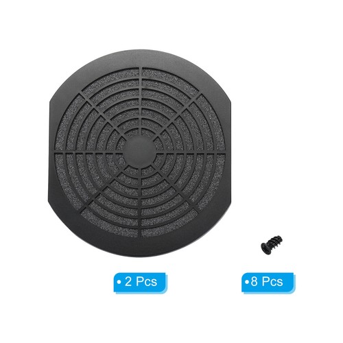 172mm Cooling Fan Filter with Screw, 2 Pack ABS Ventilator Grill Guard, Black - Photo 3/6