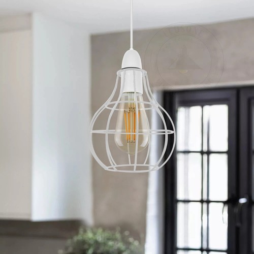 Metal Wire Cage Easy Fit Lampshade Hanging Lamp Shade Vintage Ceiling Lightshade - Picture 165 of 261