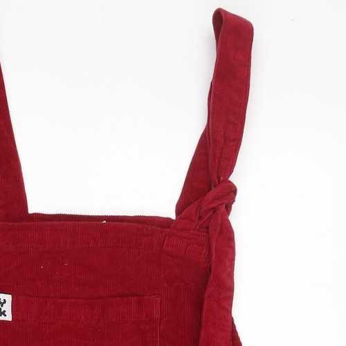 Lucy & Yak Women's Red Corduroy Pinafore Dress S - Picture 9 of 12