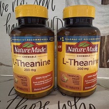 Nature Made Chewable L-Theamine 200mg 50 Tbs 2Pk Exp:09/26