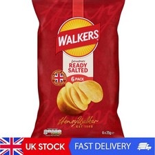 Ready Salted Multipack Crisps 6x25g - Delicious Vegetarian Snack for All