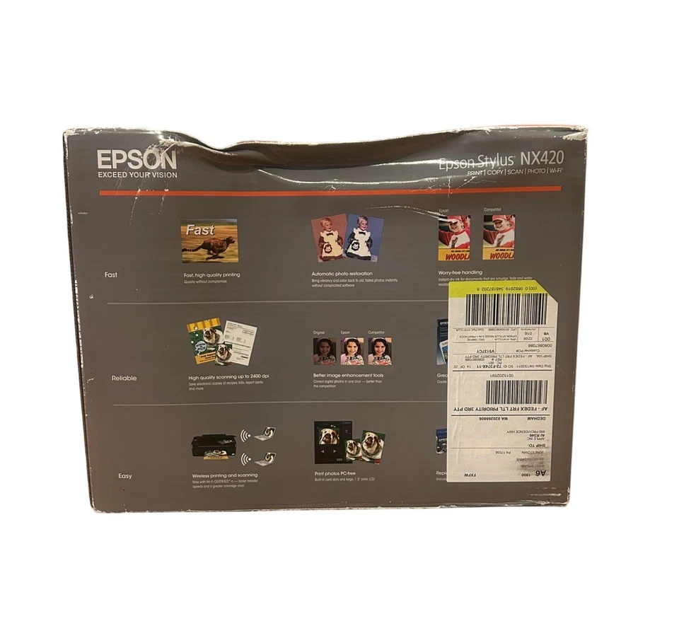 Epson Stylus NX420 All-In-One Inkjet Printer Brand New Sealed w/Box Damage - Image 2 of 4